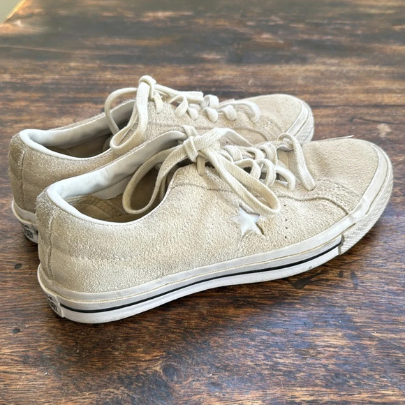 Converse ONE STAR VINTAGE raw SUEDE LOW TOP cream size 7 - Picture 2 of 11